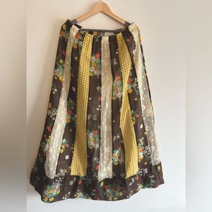 Vintage Chessa Davis Lace Floral Boho Skirt